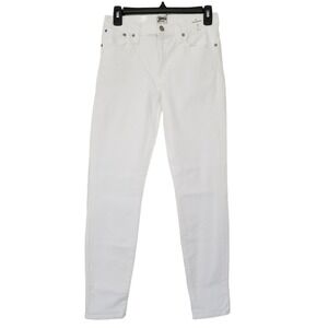 J, Crew 8" Toothpick Jeans Mid Rise Size 27 White 09355 NWT $128‎
